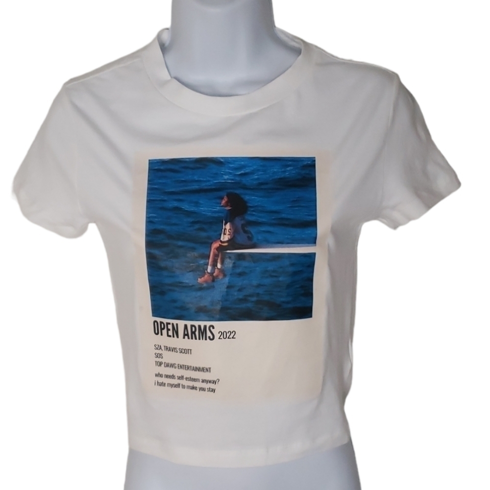 SZA SOS Merch Band Tour Y2KSTYLE 90s Cropped Tee - Women's M